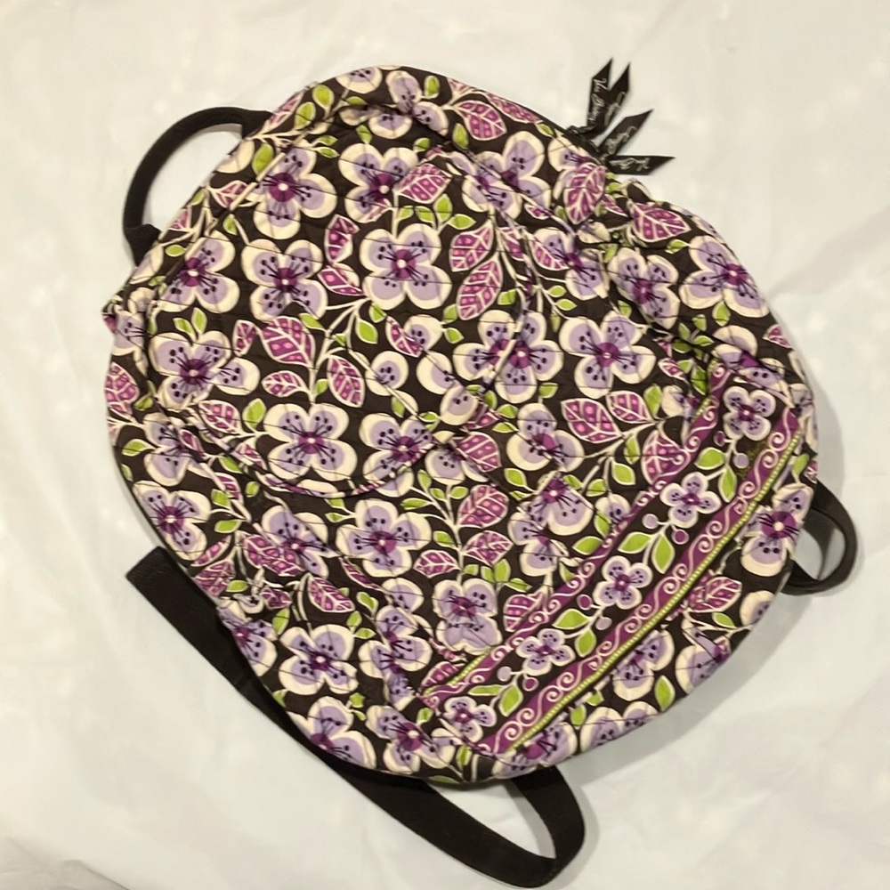 EUC Vera Bradley Plum Petals backpack